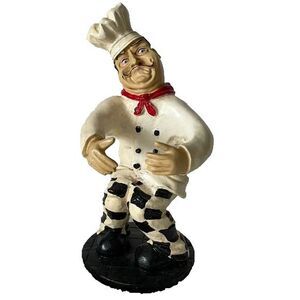Peter Mook 13”  Italian Chef Wine Bottle Holder Tuscan Kitchen Decor Vintage